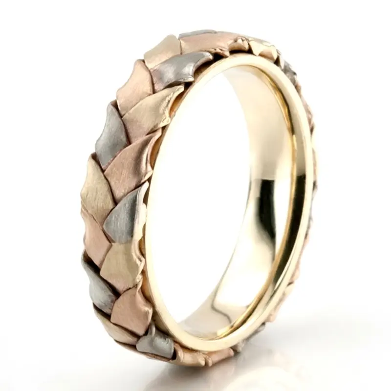 18K same as picture gold 4.5mm. satin handmade-wedding-bands - alternate view 6