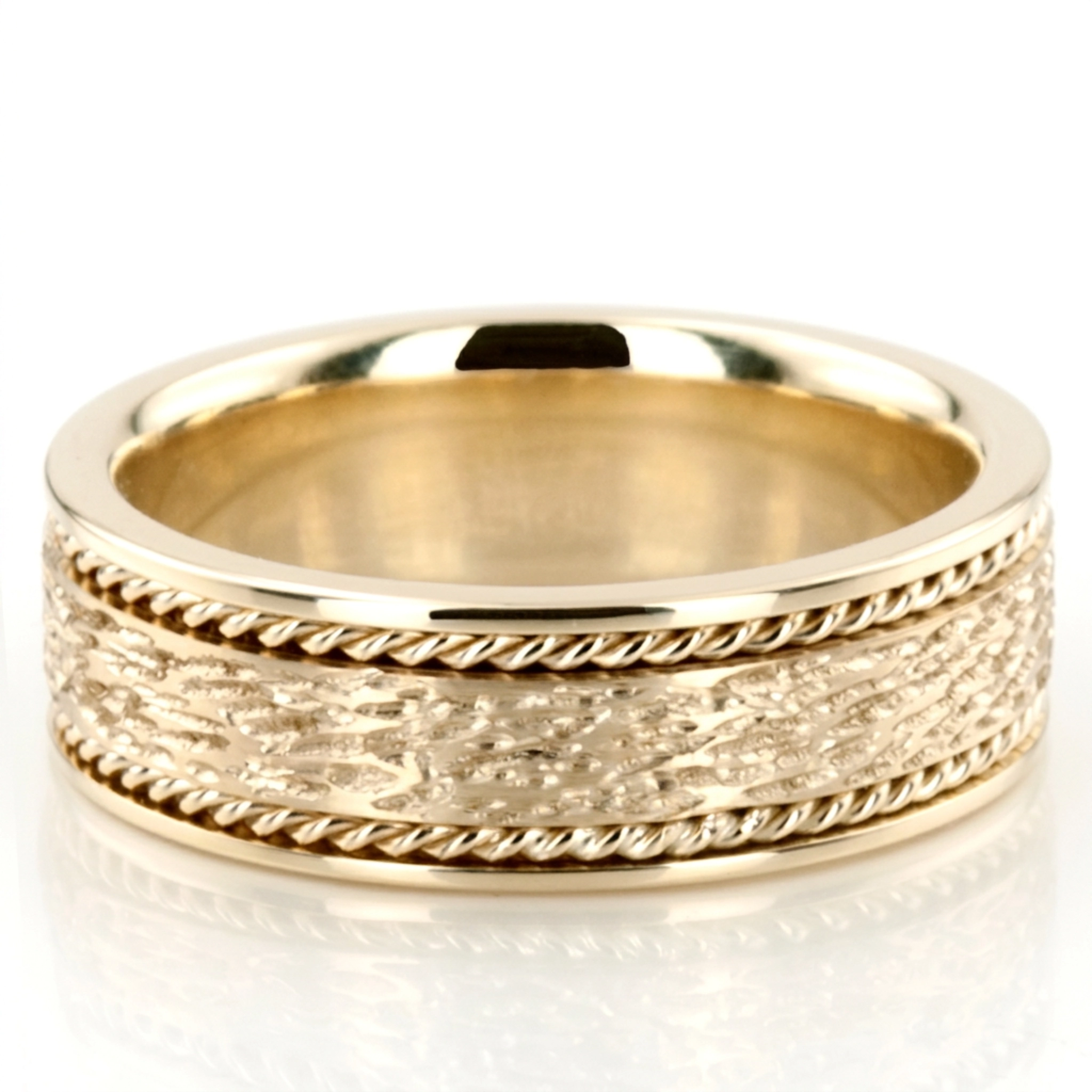 10K yellow gold 7mm. same as picture hand-made-weddingbands - alternate view 6