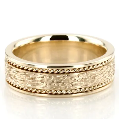 10K yellow gold 7mm. same as picture hand-made-weddingbands - alternate view 6 thumbnail