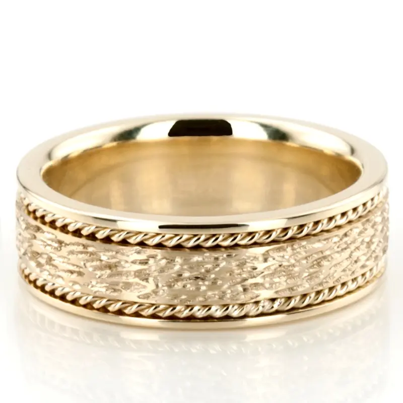 10K yellow gold 7mm. same as picture hand-made-weddingbands - alternate view 5