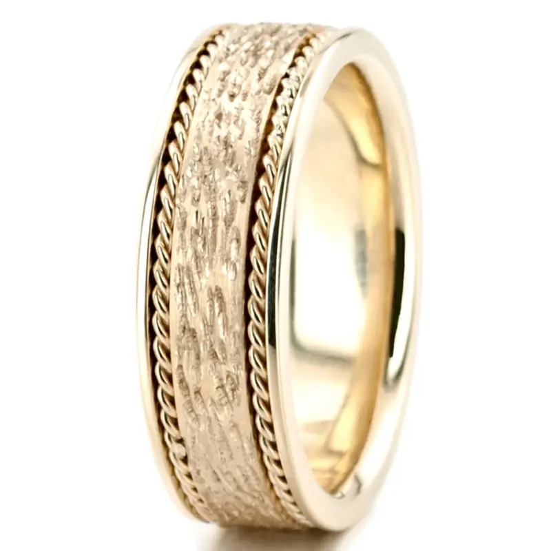 10K yellow gold 7mm. same as picture hand-made-weddingbands - alternate view 7