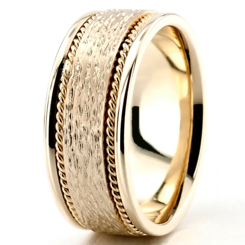 10K yellow gold 9mm. same as picture hand-made-weddingbands - alternate view 9