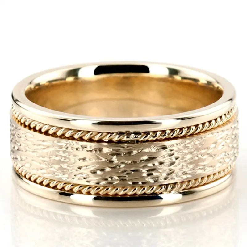 10K yellow gold 9mm. same as picture hand-made-weddingbands - alternate view 4