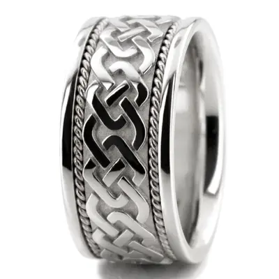 Embossed Celtic Wedding Band - view 6 of 7