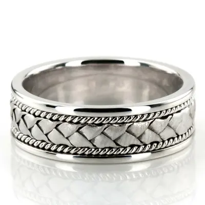 Double-braided Handcrafted Wedding Ring  - view 1 of 6