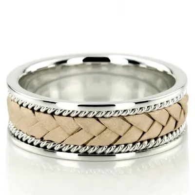Double-braided Handcrafted Wedding Ring  - view 3 of 6