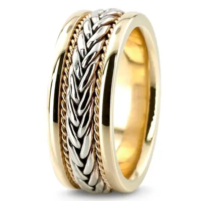 Extravagant Two-Tone Handmade Wedding Ring  - view 5 of 7