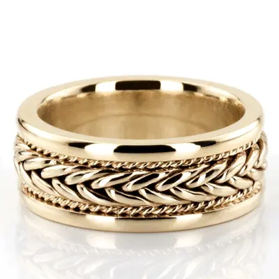 Extravagant Two-Tone Handmade Wedding Ring  - view 4 of 7