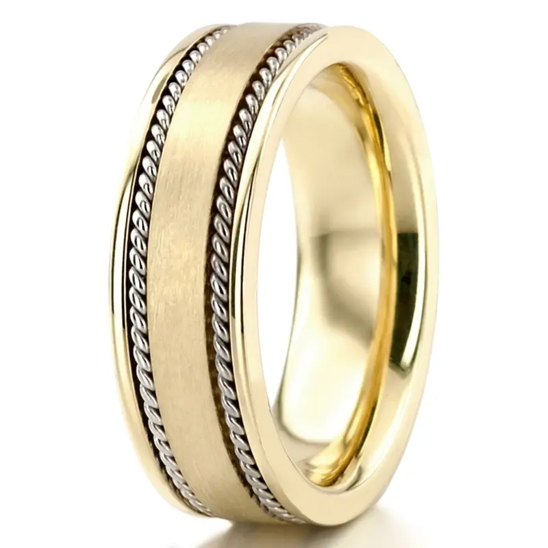 platinum 6mm. satin hand-made-hand-woven-wedding-band - alternate view 7
