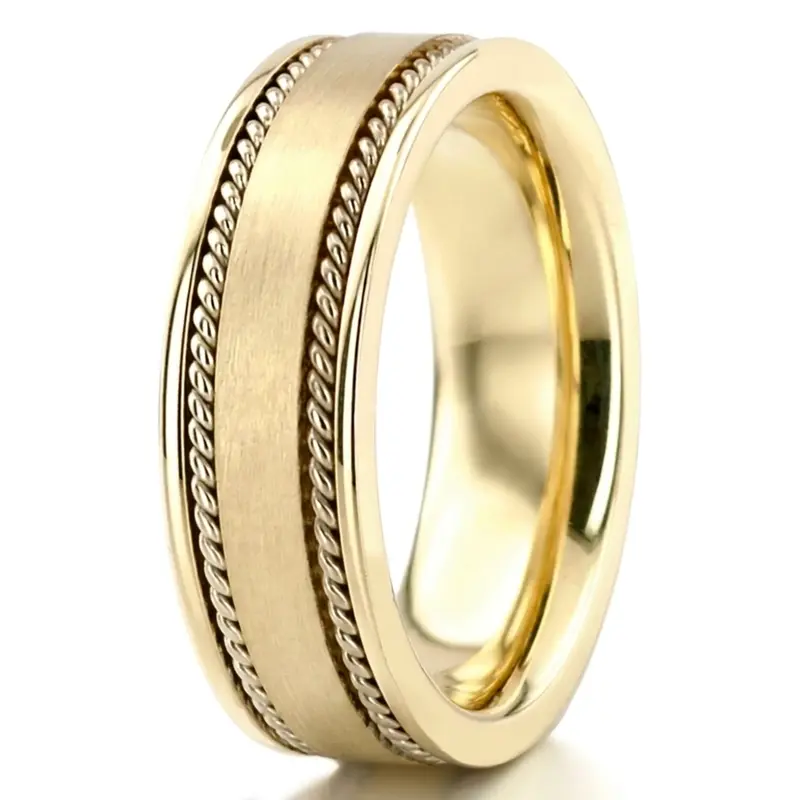 platinum 6mm. satin hand-made-hand-woven-wedding-band - alternate view 8