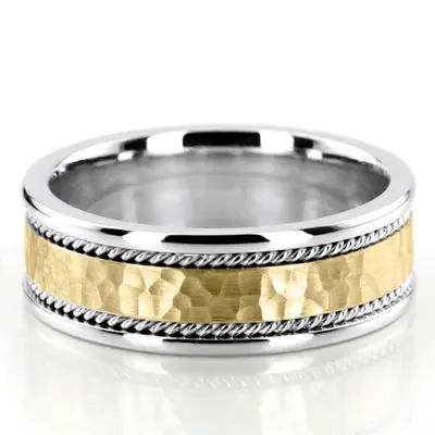 Hammered Handmade Wedding Band  - view 1 of 10