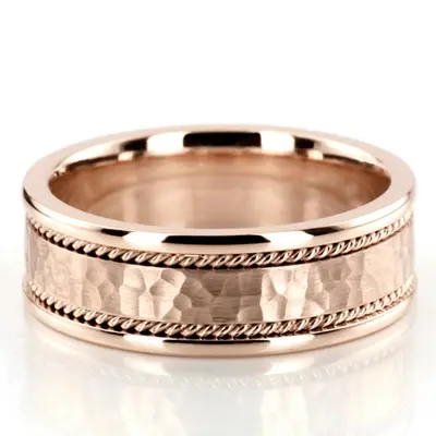 Hammered Handmade Wedding Band  - view 4 of 10