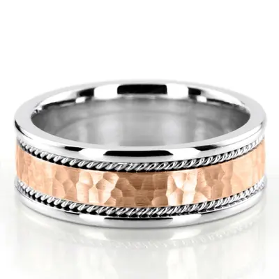 Hammered Handmade Wedding Band  - view 9 of 10