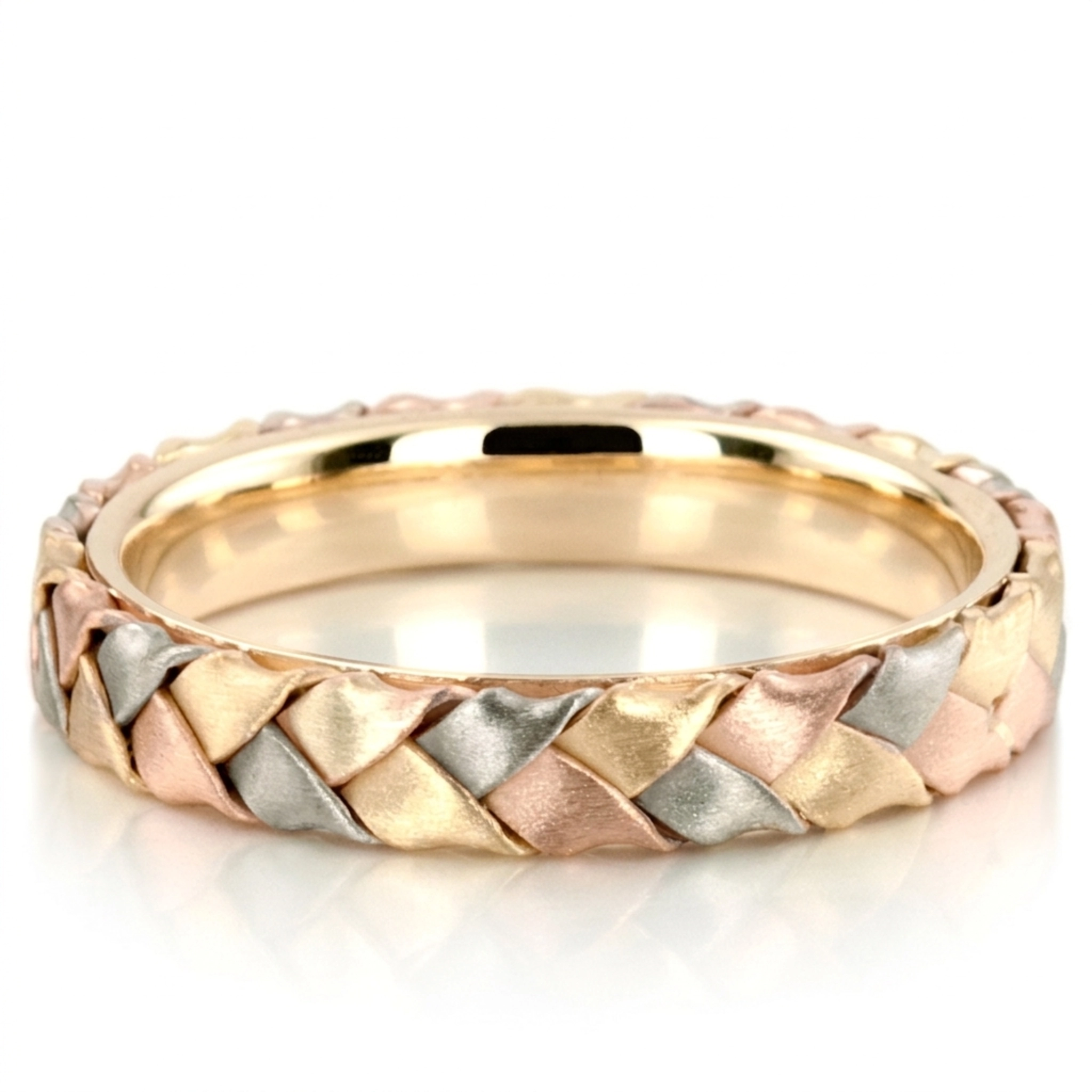 14K handmade-wedding-bands-set - alternate view 2