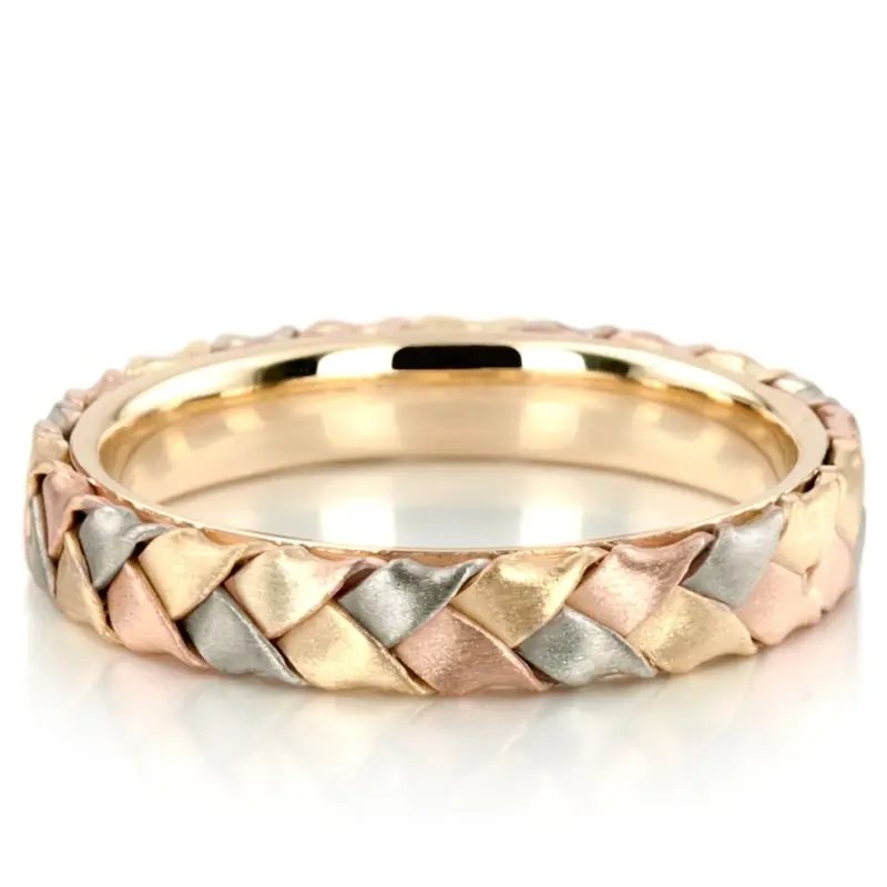 10K handmade-wedding-bands-set - alternate view 2