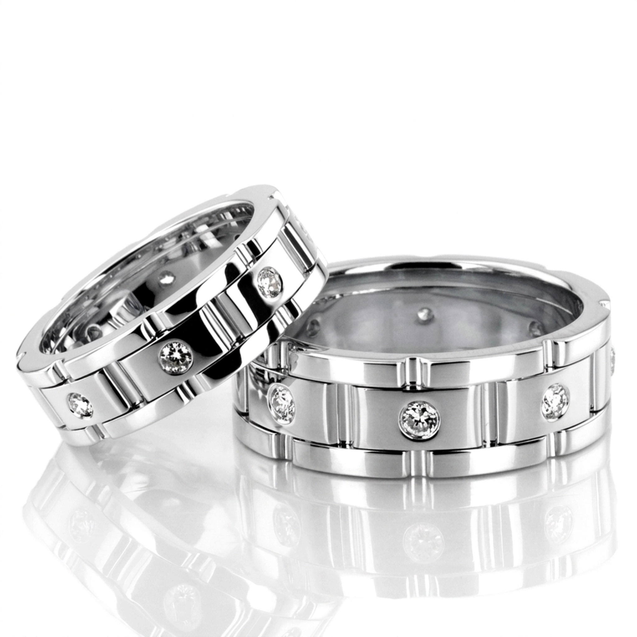 18K diamond-classic-round-wedding-band - main view