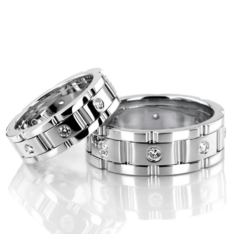10K diamond-classic-round-wedding-band - main view