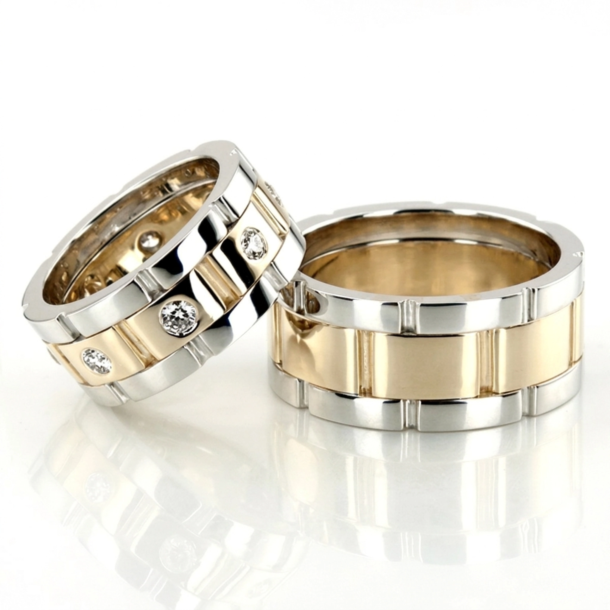 10K Rolex-Style-Bestseller-Wedding-Ring-Set - main view
