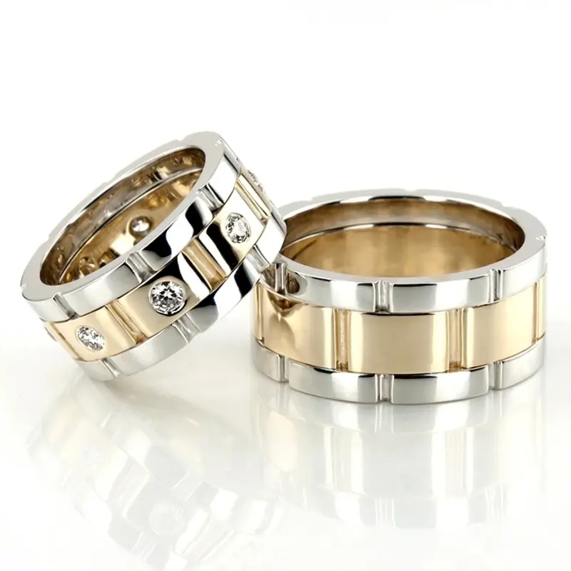 14K Rolex-Style-Bestseller-Wedding-Ring-Set - main view