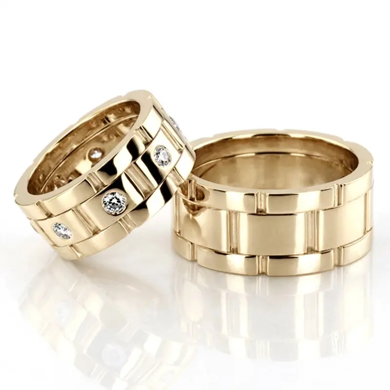 14K Rolex-Style-Bestseller-Wedding-Ring-Set - alternate view 4