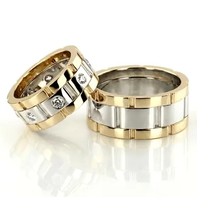 Rolex Inspired Bestseller Unisex Wedding Rings Set - view 2 of 4