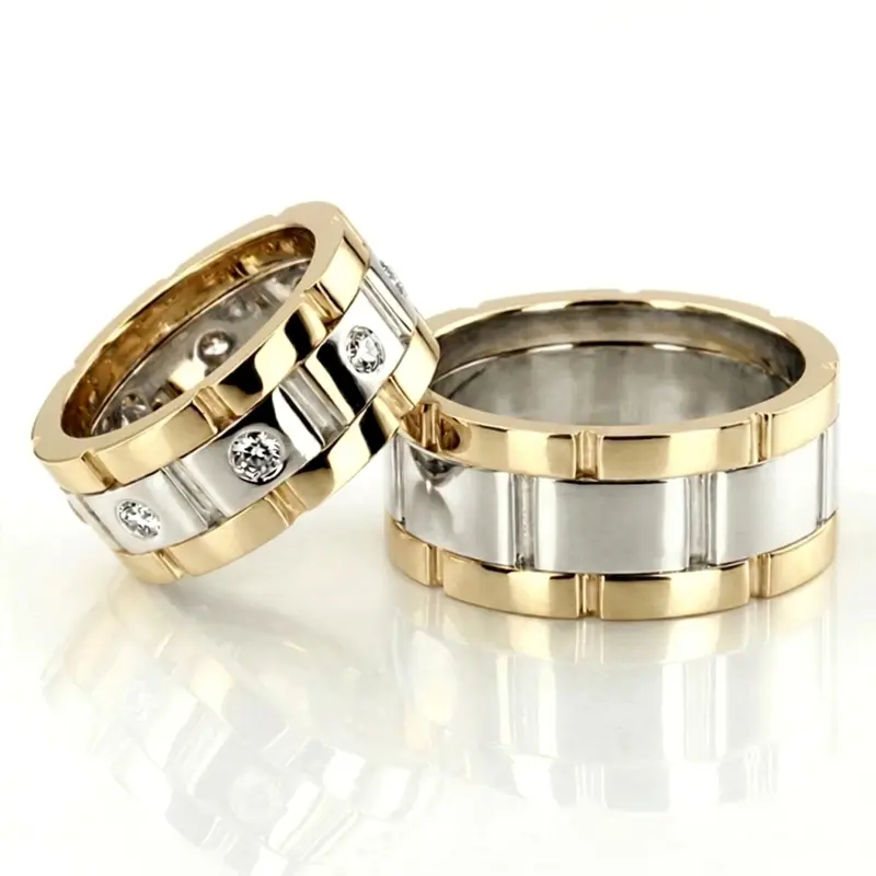 14K Rolex-Style-Bestseller-Wedding-Ring-Set - alternate view 2