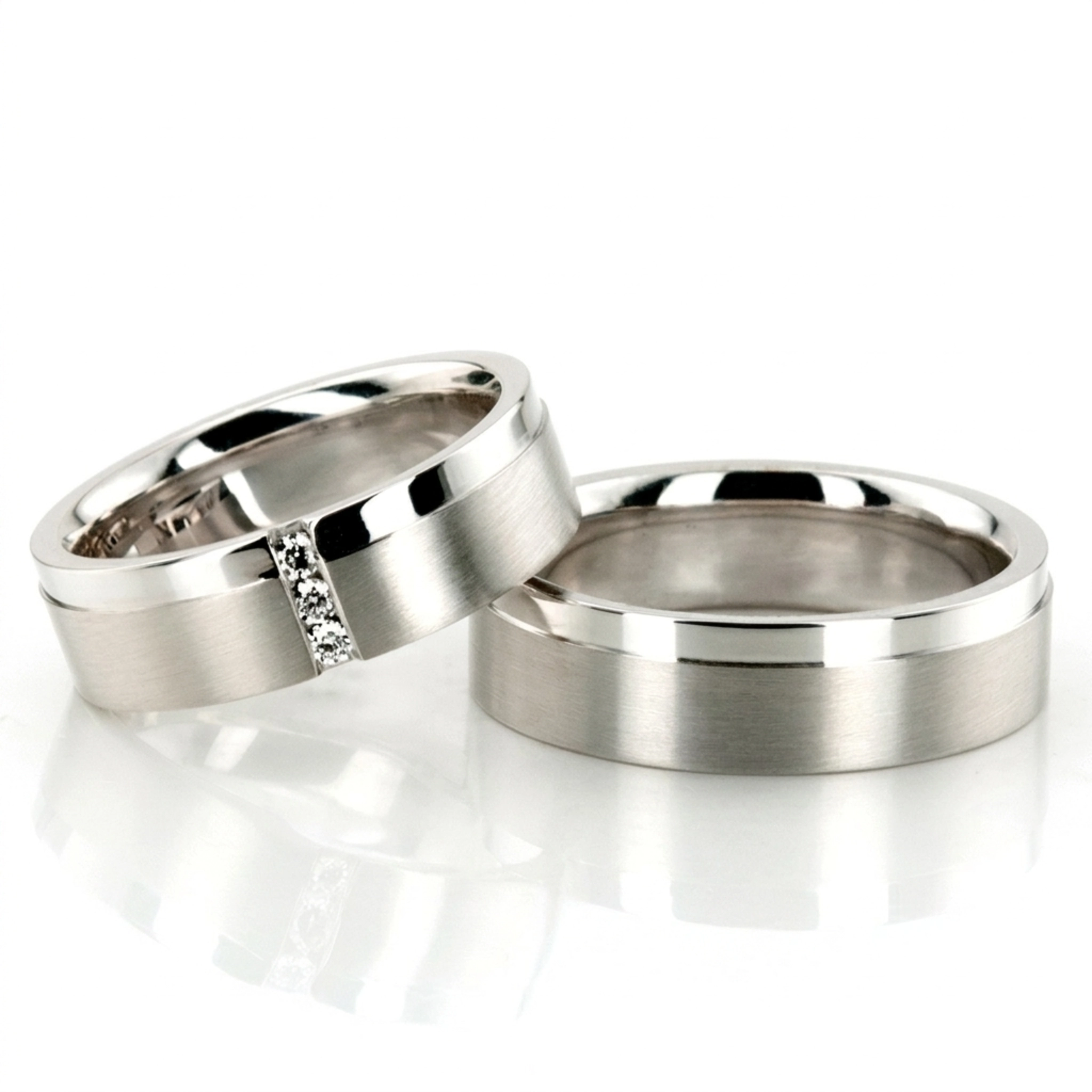 18K channel-set-diamond-wedding-rings - main view