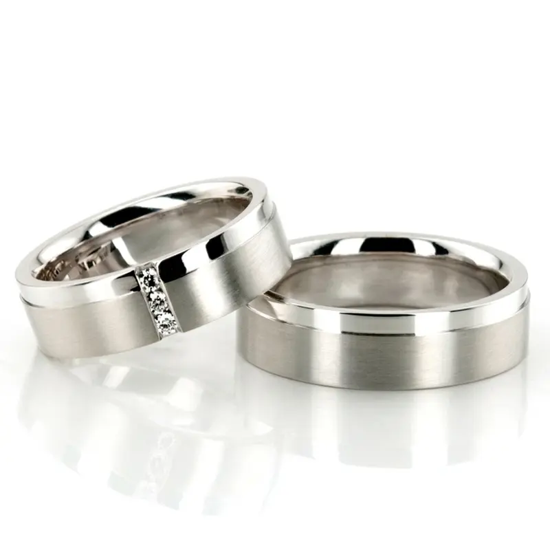 10K channel-set-diamond-wedding-rings - main view