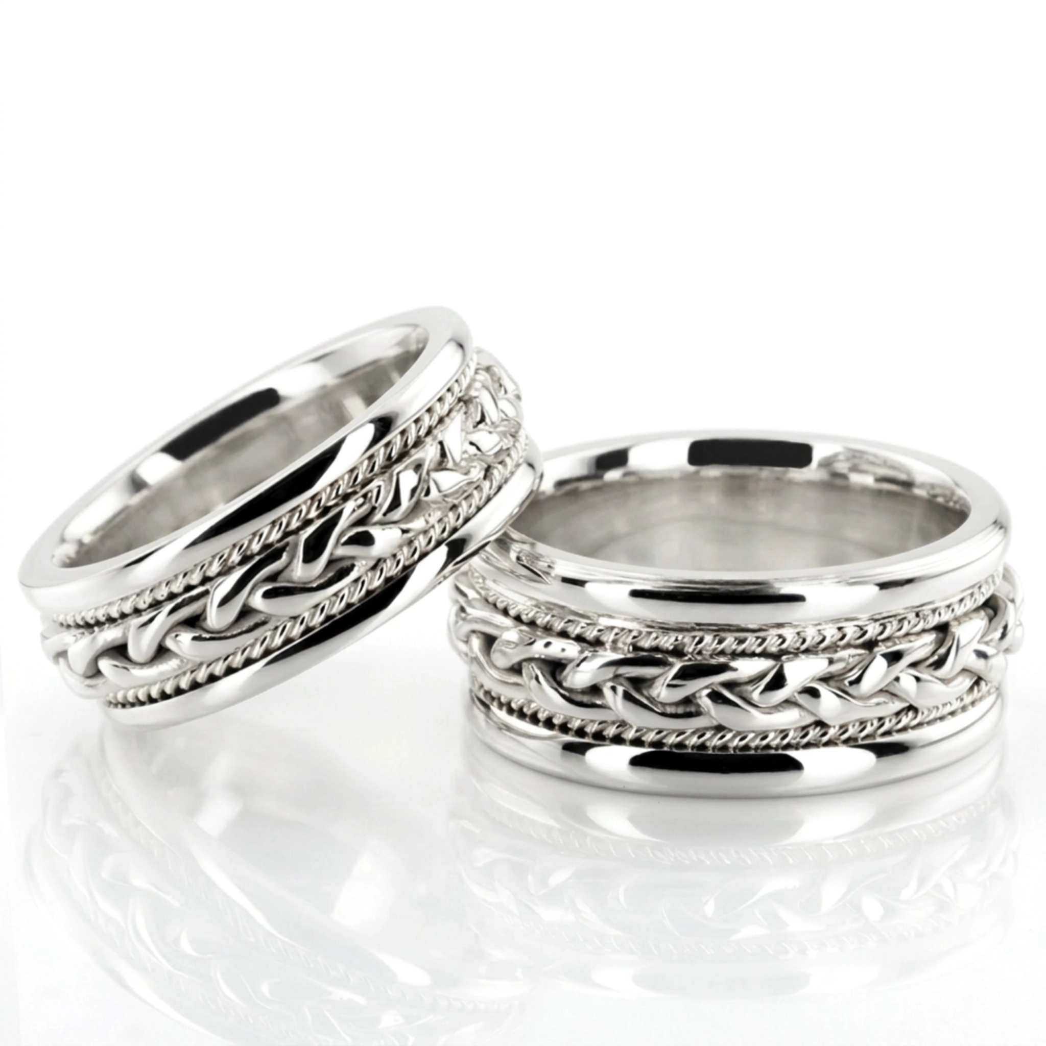 plat Braided-Handmade-Wedding-Ring-Set - alternate view 7