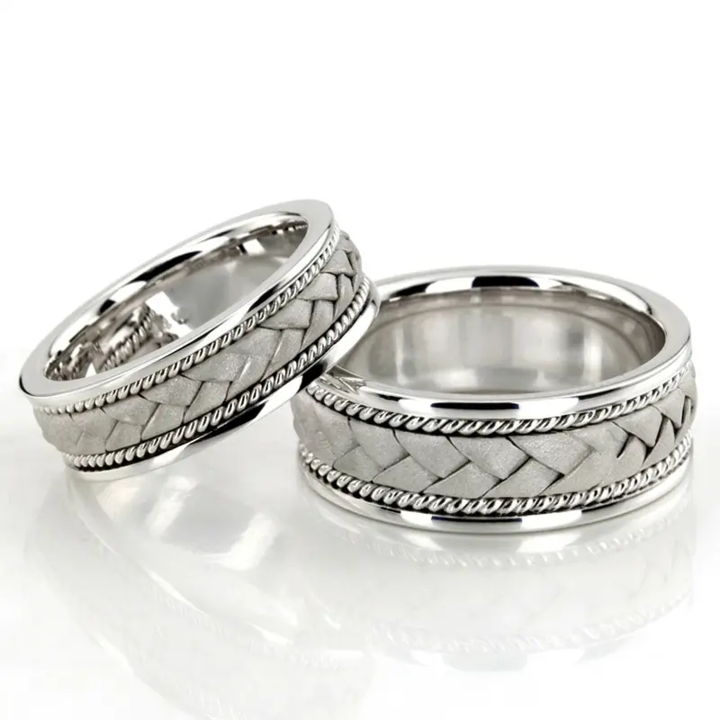 10K hand-made-woven-wedding-band - alternate view 3