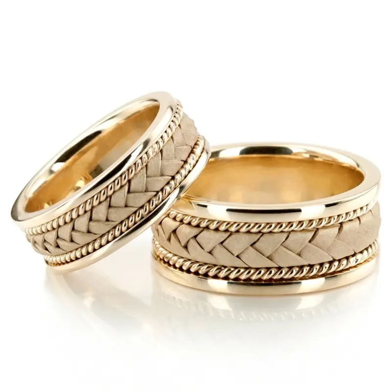 10K hand-made-woven-wedding-band - alternate view 4