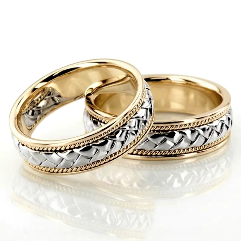 10K hand-made-woven-wedding-band - alternate view 2