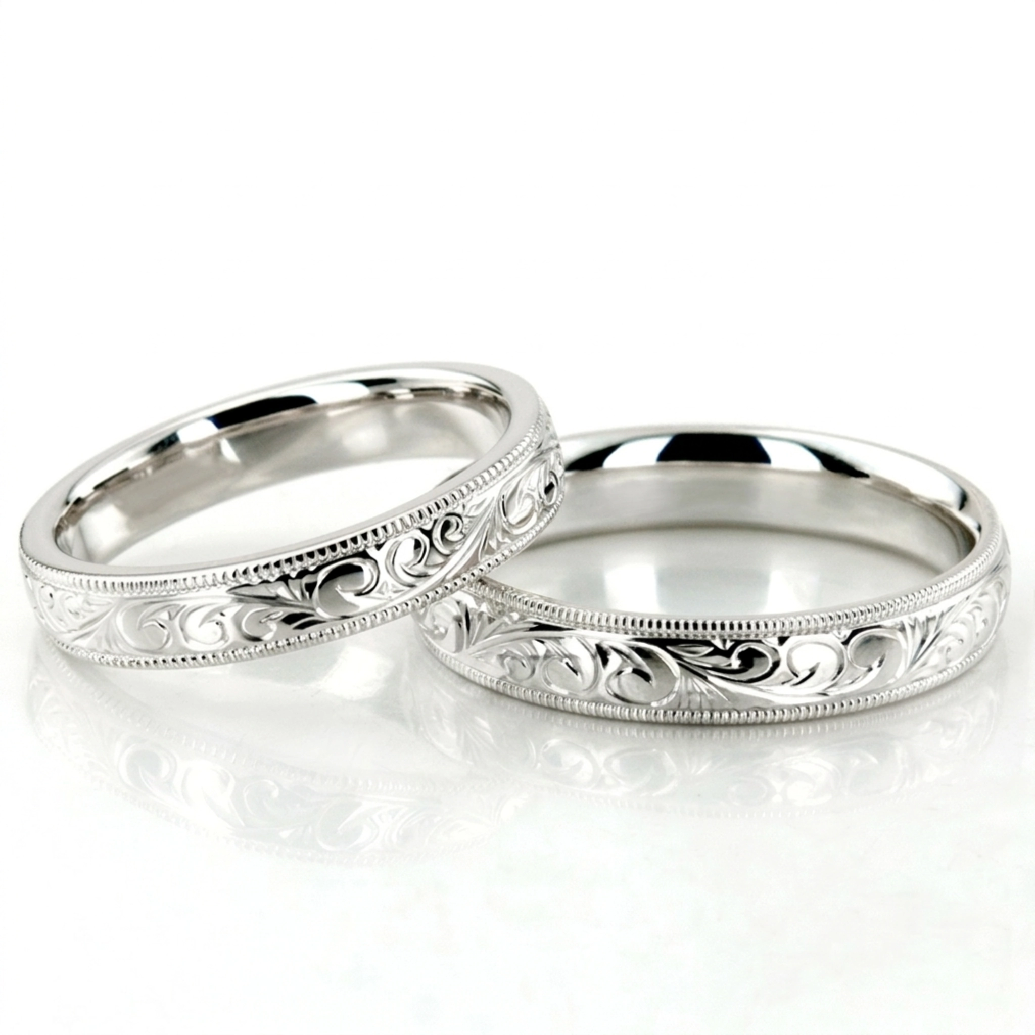 10K fancy-carved-hand-engraved-wedding-band - alternate view 3