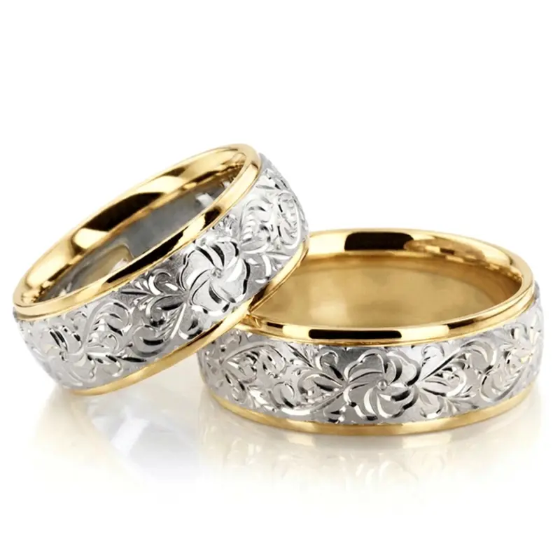 plat Floral-Fancy-Cut-Wedding-Ring-Set - alternate view 4