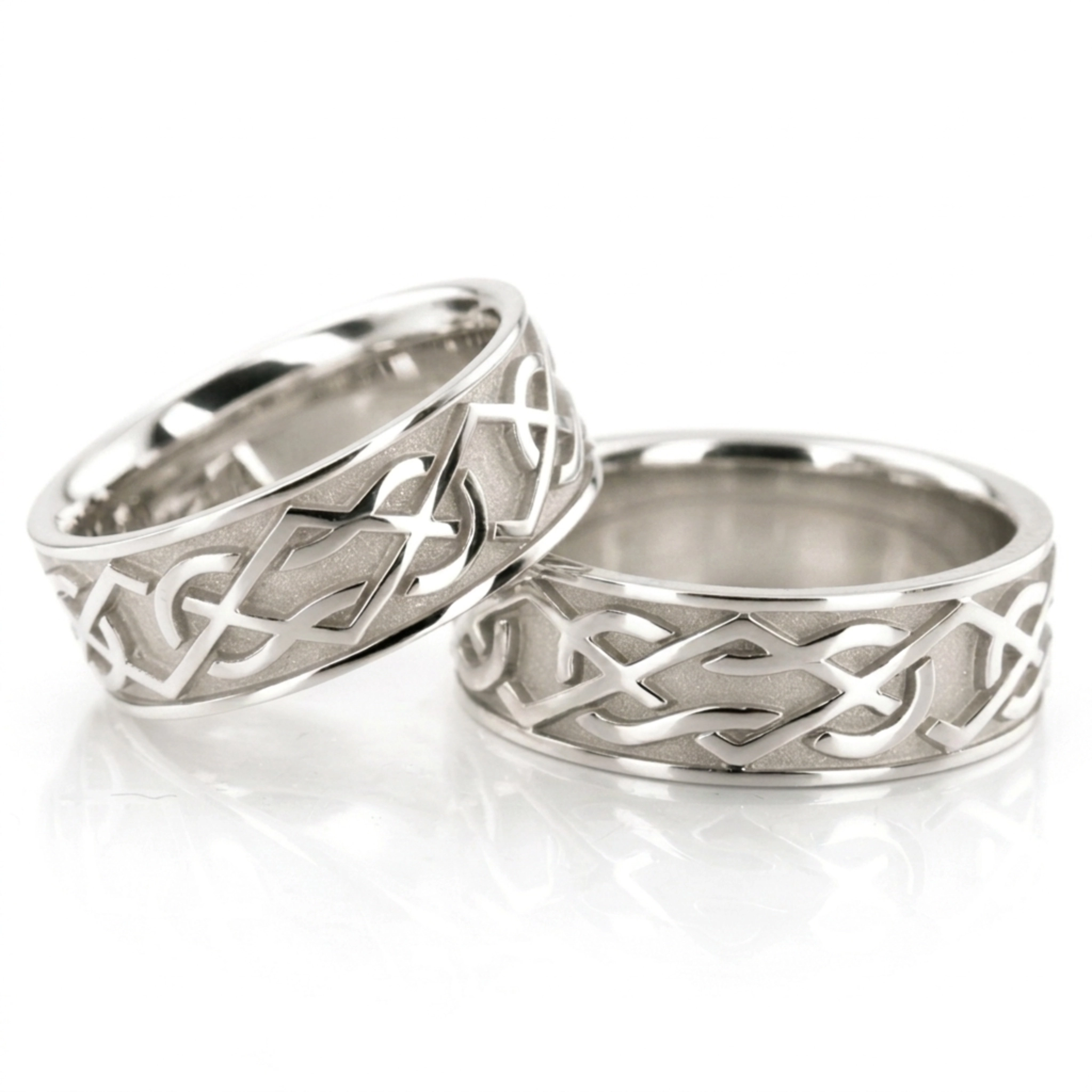 10K Eternal-Knot-Celtic-Wedding-Ring-Set - alternate view 2