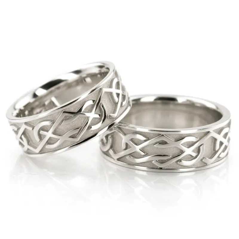 14K Eternal-Knot-Celtic-Wedding-Ring-Set - alternate view 2