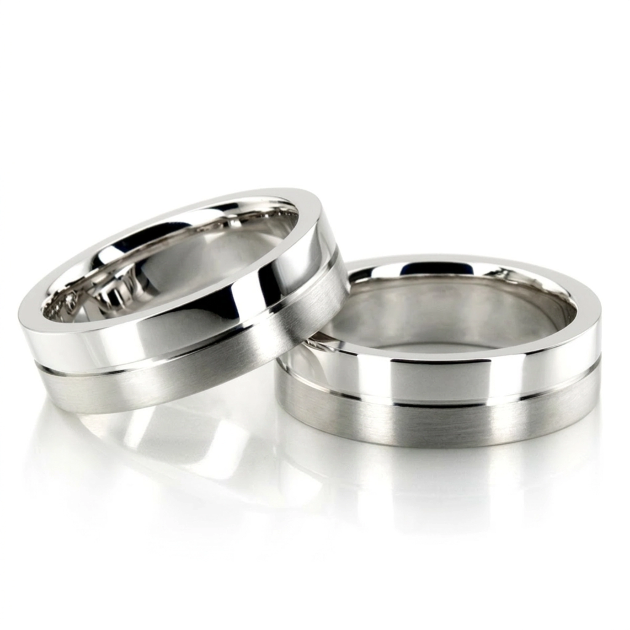 10K Exclusive-Symmetrical-Diamond-Cut-Wedding-Band-Set - alternate view 2