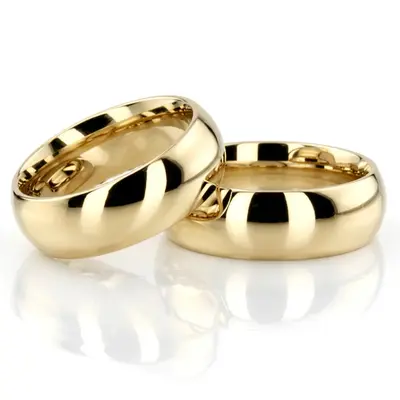 Traditional Dome Comfort Fit Wedding Band Set - view 5 of 5