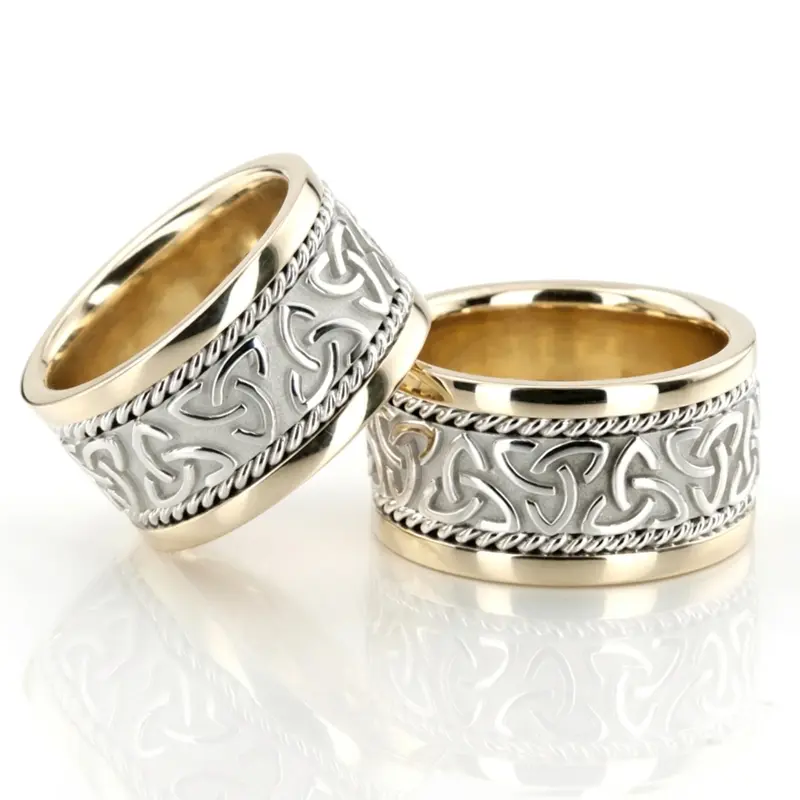 10K celtic_knot_wedding_ring_set - main view