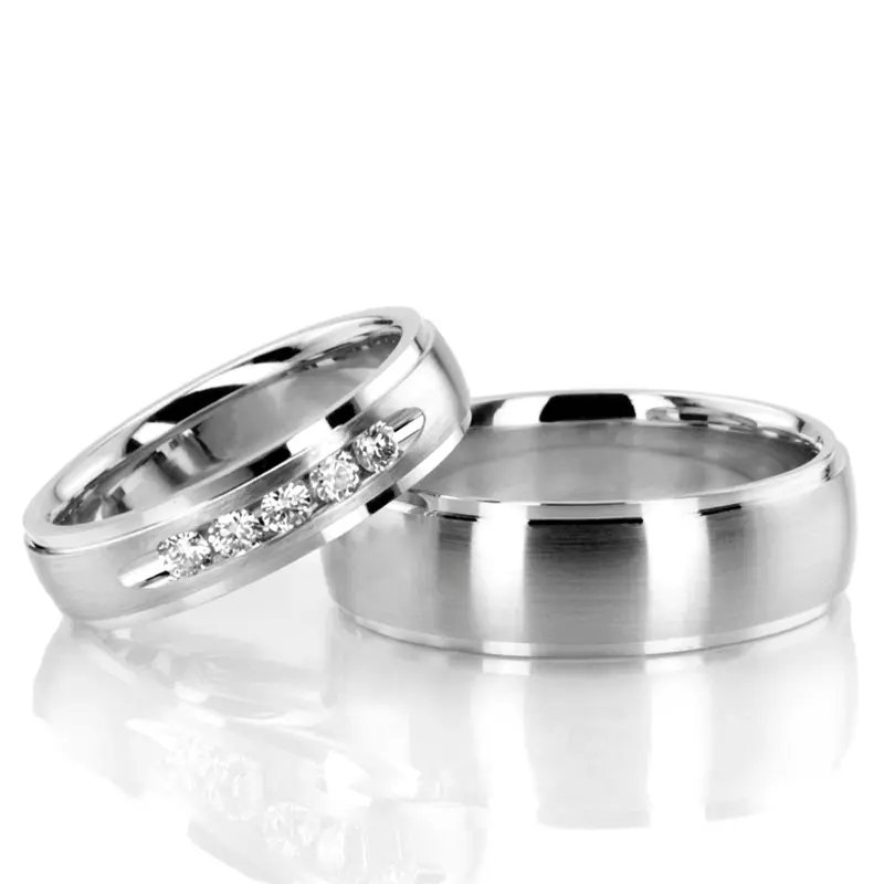 10K step-edge-diamond-wedding-ring-set - alternate view 3