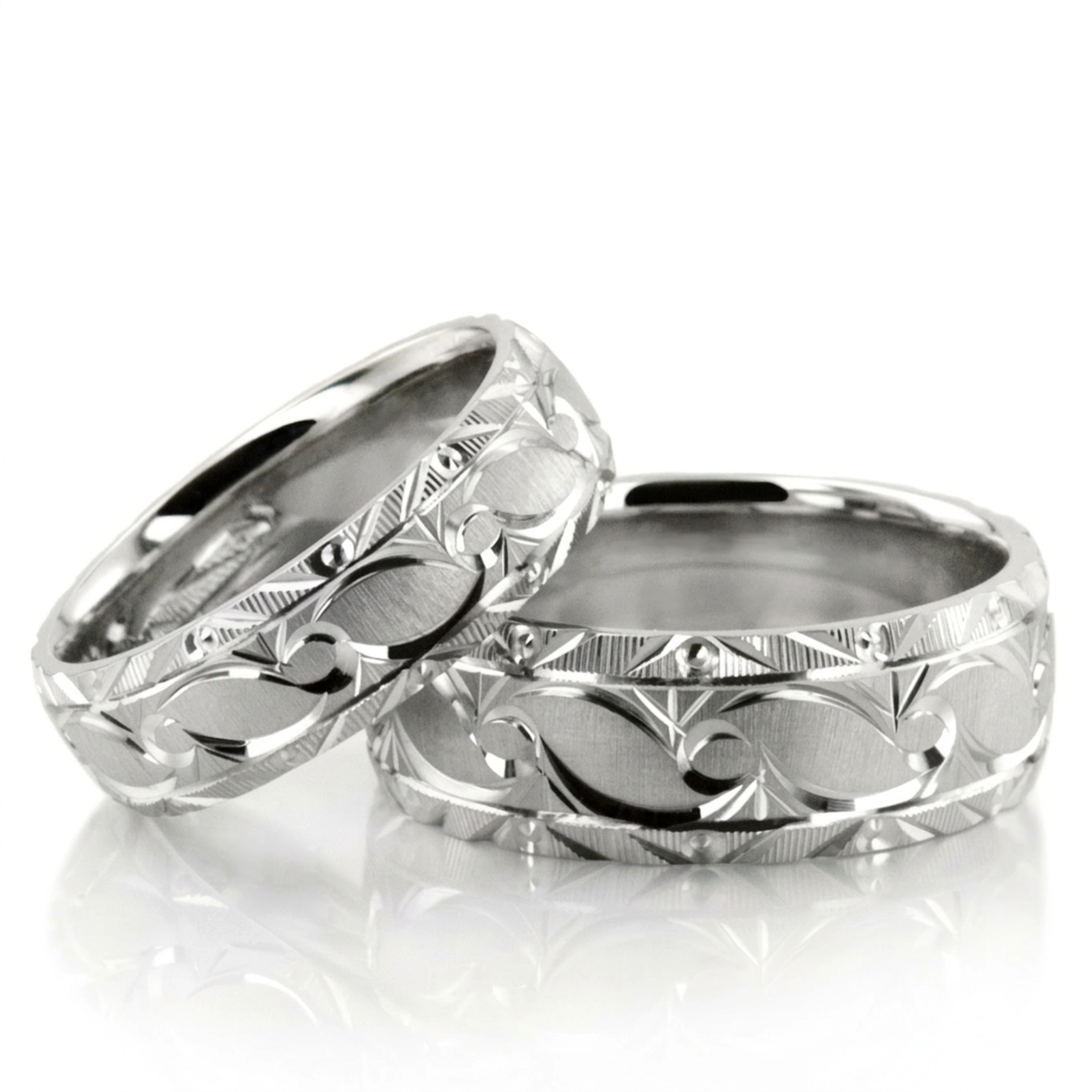 10K Bestseller-Fine-Grooved-Fancy-Designer-Wedding-Rin - alternate view 5