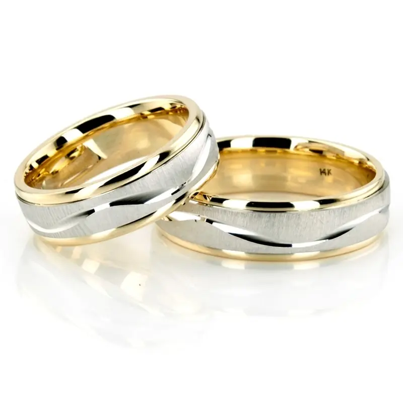 10K Bestseller-Wave-Design-Wedding-Ring-Set - main view