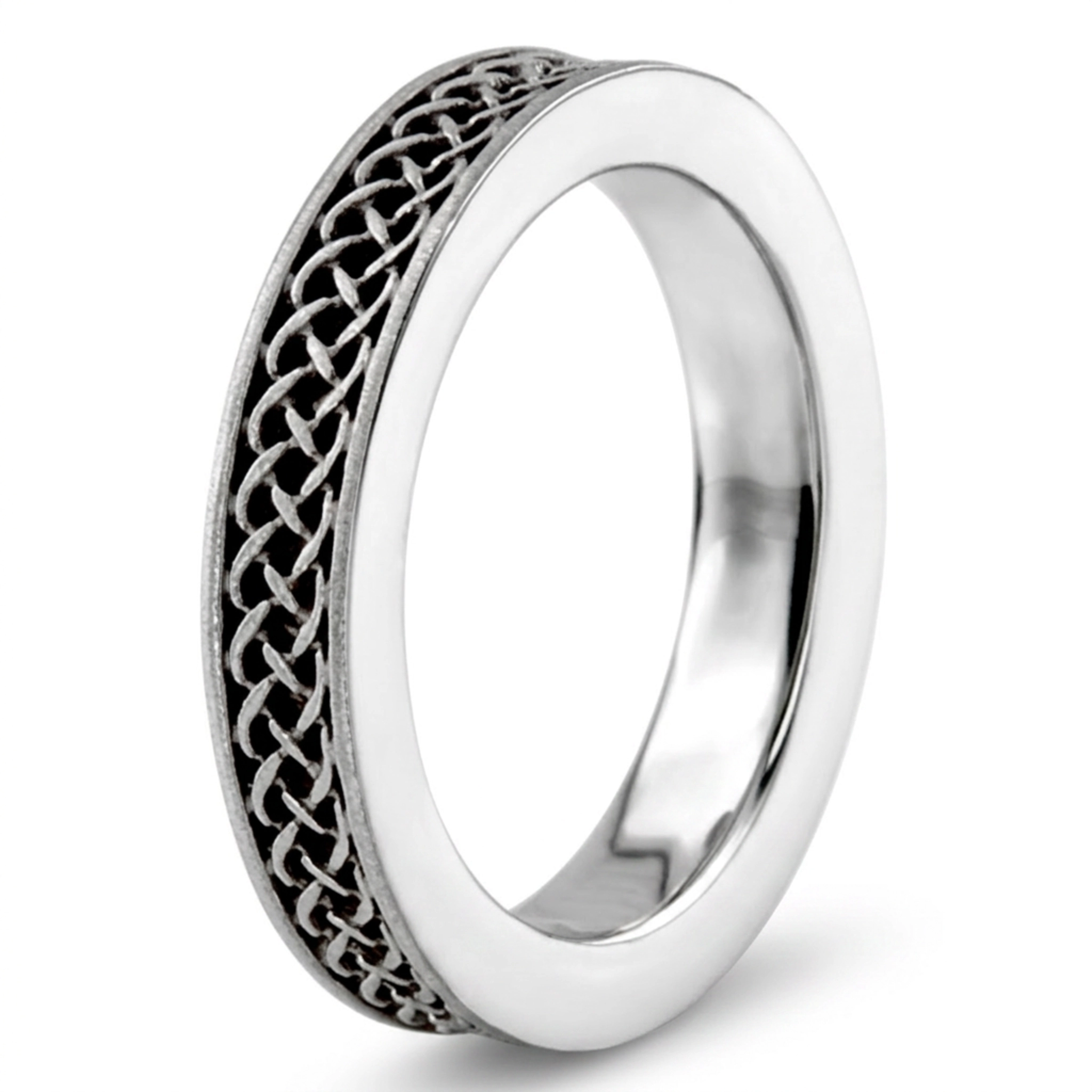 platinum 4.5mm. same as picture hand-craft-celtic-wedding-band - alternate view 3