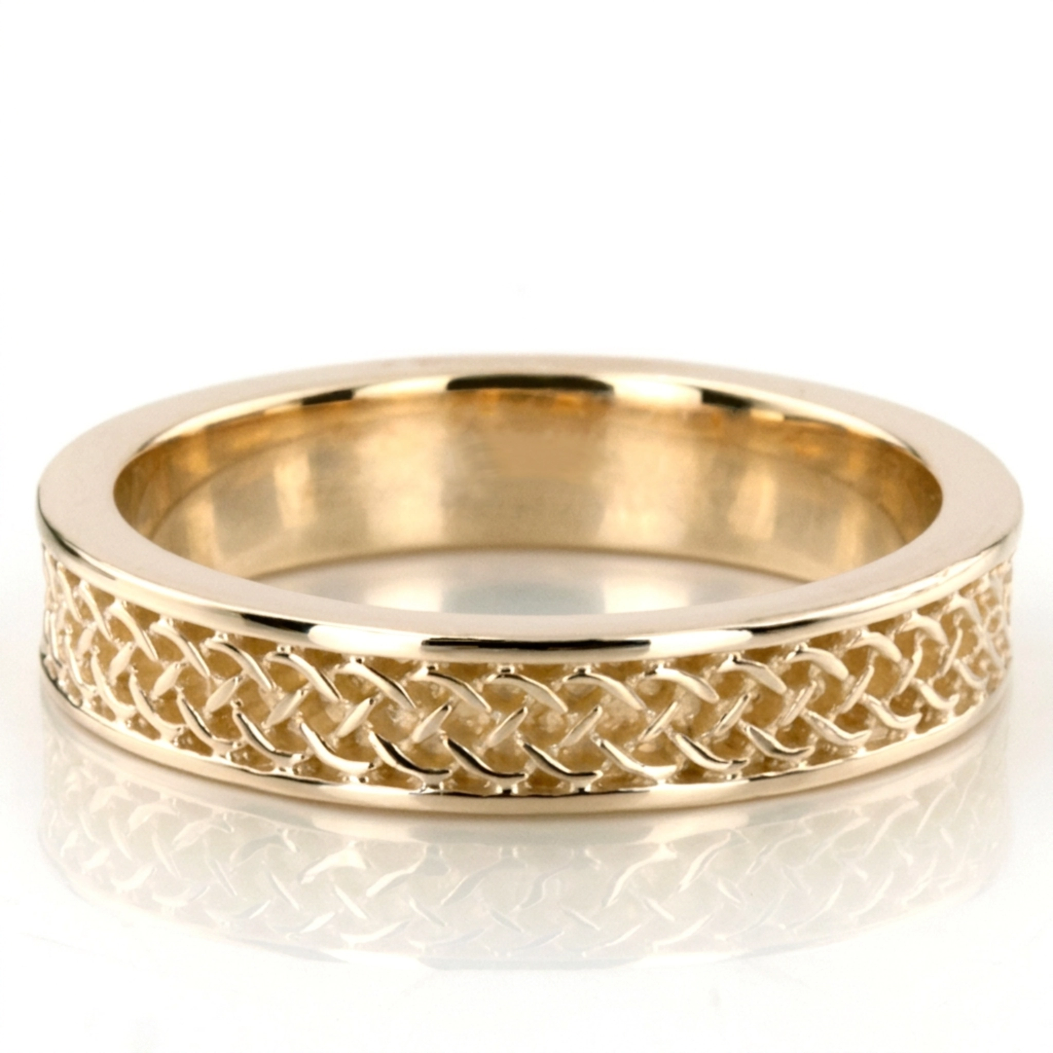 platinum 4.5mm. same as picture hand-craft-celtic-wedding-band - alternate view 2
