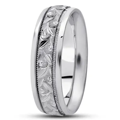 Classic Bestseller Fancy Carved Wedding Band  - view 5 of 8