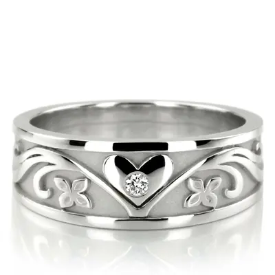 Bestseller Heart Diamond Wedding Band - view 2 of 2