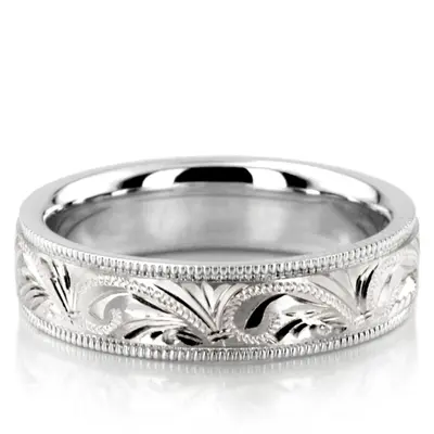 Bestseller Hand Engraved Fancy Wedding Ring  - view 2 of 7
