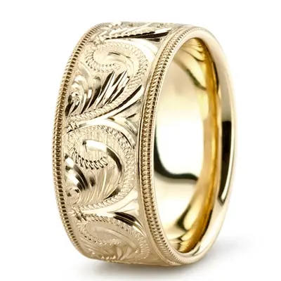 Bestseller Hand Engraved Fancy Wedding Ring  - view 4 of 7