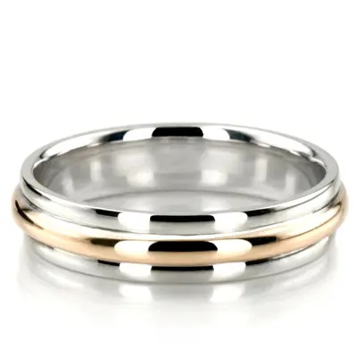 Round Shiny Diamond Carved Wedding Ring - view 2 of 6