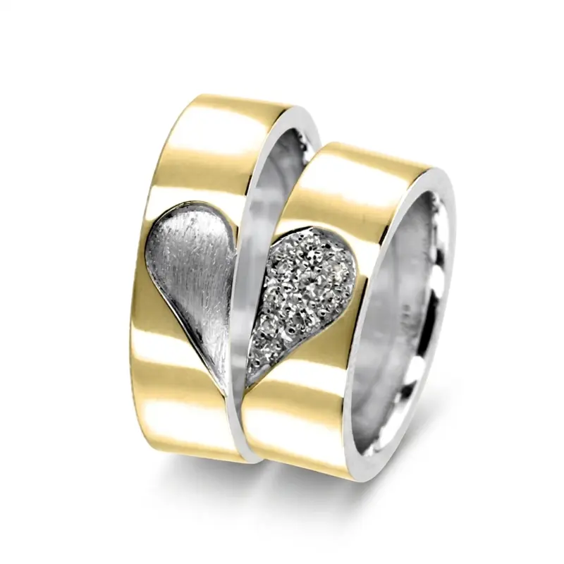 18K his-and-her-diamond-wedding-bands - main view